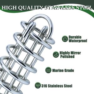 Resorte de Amarre Amortiguador de Impactos de Acero Inoxidable para Columpio de Porche, Correa para Perro, Hamaca, Silla, Saco de Boxeo, Amarre de Barco - Product Image 3