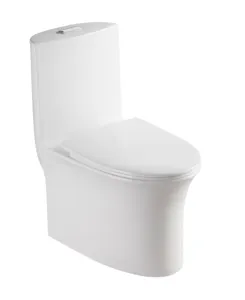 Vente en gros d'articles sanitaires de qualité adéquate cuvette de toilette en céramique une pièce toilette lavage sans monture WC casserole pour salle de bain d'hôtel