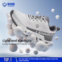 Sepatu Safety Pria LAnoudun Anti Tusuk, Anti Panas, Bahan Rajut, Sol MD, Sepatu Kerja Bengkel Musim Dingin untuk Pria