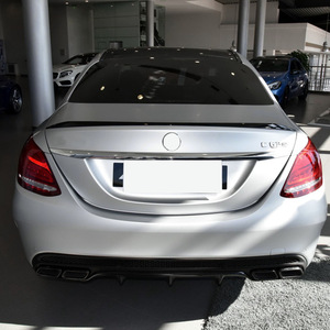 Mercedes-Benz C-Class W205 Rear Trunk Wing Spoiler Piano Black Carbon Fiber Texture ABS 2015-2021 - Product Image 2