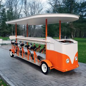 Tricycle mobile à quatre roues pour la vente de restauration rapide, idéal pour les fêtes et les excursions, vélo à bière à vitesse unique avec couleur personnalisable - Product Image 3