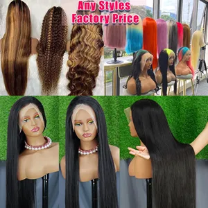 13x6 nguyên Ấn Độ ren phía trước Tóc Giả tóc, glueless đầy đủ ren phía trước tóc giả cho phụ nữ da đen, 40 inch Brazil thẳng ren phía trước tóc giả