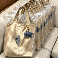 Sac fourre-tout en toile écologique décontracté grande capacité, sac à bandoulière pour trajets quotidiens, sac à main réutilisable, logo personnalisé OEM ODM