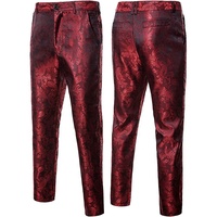 Vestes de costume florales pour hommes, blazer de luxe brodé, gilet Paisley, manteau brillant tendance, pantalon ajusté sur mesure, costumes de créateur