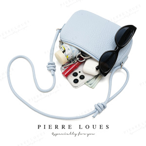 Pierre Loues Crossbody <b>Bag</b> <b>Mini</b> Zipper Solid Color Unisex Everyday Use - Product Image 5