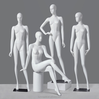 Fenêtre de luxe blanc mat en fibre de verre dames femmes mannequins complets femme avec support