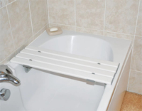 Siège de baignoire en plastique renforcé à lattes, résistant aux charges lourdes, étanche, banc de bain