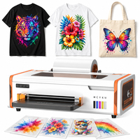 Imprimante DTF XP600 à Plateforme Chauffante 21cm avec Système de Filtration d'Encre Blanche, Porte-Rouleau de Film à Découpe Précise, Machine de Transfert pour T-shirts