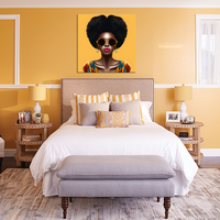 Grands ensembles d'art femmes africaines Art mural femmes africaines modernes Portrait toile peinture à l'huile abstraite sur P
