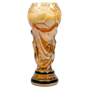 16oz Electroplated color world football cup glasses creative Qatar trophy glasses world football beer glass