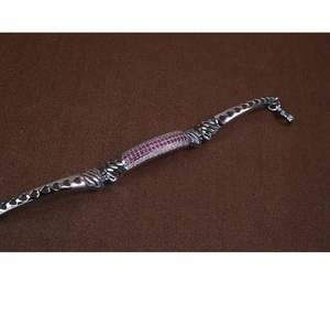 สร้อยข้อมือเงินแท้ 64% ชุบโรเดียม ดีไซน์หรูหรา SATVA SILVER เครื่องประดับทันสมัยสำหรับทุกเพศ เหมาะสำหรับสวมใส่ทุกวัน - Product Image 1