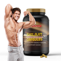 Capsules de Shilajit de marque privée avec mousse de mer Ashwagandha suppléments de Shilajit himalayen pilules d'amélioration masculine à l'acide fulvique
