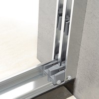 Cabine de douche d'angle coulissante moderne pour hôtel avec porte en verre trempé, taille personnalisable disponible