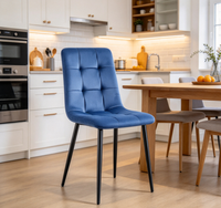 Chaise d'appoint en tissu matelassé à grille, style nordique minimaliste et épuré, pour l'intérieur de la maison