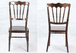 เก้าอี้จัดงานแต่งงานนโปเลียนสีน้ำตาลซ้อนกันได้ทนทานดีไซน์ทันสมัย - Product Image 2