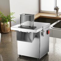 Machine Électrique Professionnelle Multi-Fonctions en Acier Inoxydable pour Couper les Légumes en Frites, Dés et Bandes pour la Restauration