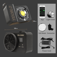 Streaming en direct intérieur led lumière vidéo 2700-7500k cob poche lumières de remplissage 100w vlogging kit téléphone app contrôle pour la prise de vue caméra
