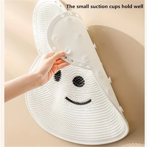 Rabbit Bathroom <b>Shower</b> Anti Slip Mat <b>Foot</b> <b>Scrubber</b> Back <b>Scrubber</b> Circular Massage Mat Silicone <b>Foot</b> Mat Bathroom Accessories - Product Image 1