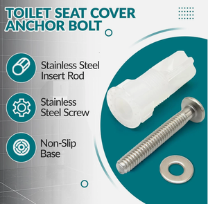 2 Stück WC-Sitzbefestigungen, obere Befestigungsschrauben mit Nylonmuttern für WC-Sitze mit Blindloch - Product Image 6