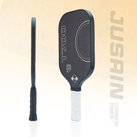 USAPA approuvé 16mm Pro Level Pickleball Paddle Raquette 18K En Fiber De Carbone Edgeless Cadre Portable Thermoformé Nid D'abeille Noyau PP