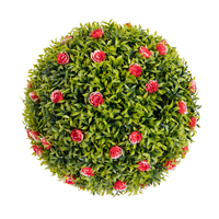 RUOPEI Boule de gazon artificiel personnalisée, topiaire de roses mélangées, résistante aux UV, pour la maison, le jardin, la terrasse, le balcon, à suspendre et en pot