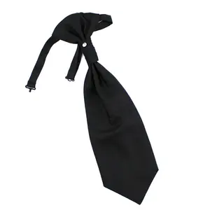 Мужской галстук для банкета церемонии награды Уилл Смит лучший актер Пейсли тканый полиэстер черный Оптовая Продажа Классический Аскот галстук для мужчин