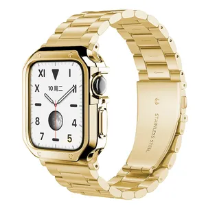 <span class=keywords><strong>Bracelet</strong></span> pour <span class=keywords><strong>Apple</strong></span> <span class=keywords><strong>Watch</strong></span> 40mm 44mm <span class=keywords><strong>Bracelet</strong></span> 38mm 42mm boîtier souple en acier inoxydable <span class=keywords><strong>Bracelet</strong></span> pour iWatch SE 8 7 6 5 4 3 - Product Image 4