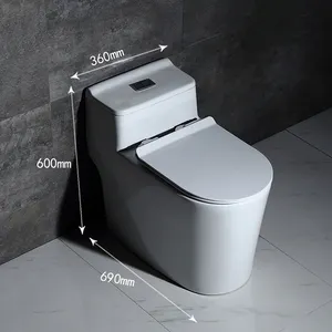 Keramik Washdown Einem Stück WC Wc Sitz von Siphon Jet Flush Für Badezimmer Sanitär In P-falle