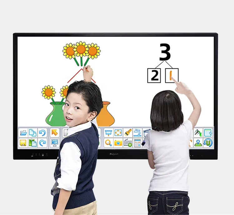 75 inch Office Supplies Teaching Equipment Digital Board All In One Flat Panel Interactive Smart Board for school