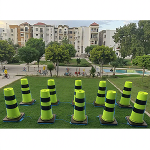 Modèle gonflable de cônes de la circulation de barrages routiers de qualité marchande avec le système interactif de jeu - Product Image 1