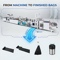 Machine automatique Jiade à grande vitesse pour la fabrication de sacs en rouleaux avec système à double navette et ruban de tirage entrelacé
