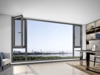Ventanas Corredizas de Aluminio al por Mayor con Rotura de Puente Térmico, Doble Vidrio Templado, Eficiencia Energética, Resistentes a Huracanes y Calor para Baños