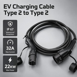 Cable de Carga para Vehículos Eléctricos Tipo 2, 22kW, 32A, 5m, IEC 62196-2, Modo <span class=keywords><strong>3</strong></span>, en Stock, Suministro al por Mayor, CE TUV para Revendedores - Product Image 3
