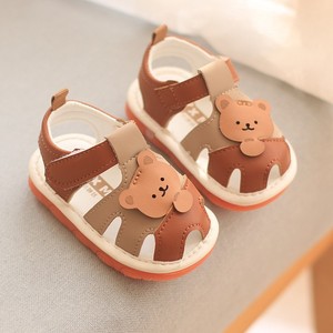 Sandales pour bébé antidérapantes à motif d'ours de dessin animé, sandales d'été pour nouveau-nés, sandales de plage légères pour tout-petits - Product Image 6