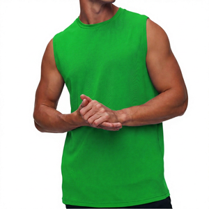 Débardeurs pour hommes en coton/fibre de bambou respirant, légers, sans manches, pour la gym, séchage rapide, vêtements de sport décontractés - Product Image 4