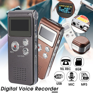 เครื่องบันทึกเสียงดิจิตอล 8GB MP3 USB 2.0 เครื่องบันทึกเสียงขนาดเล็กพกพาสะดวกสำหรับการประชุมและการสัมภาษณ์ - Product Image 4