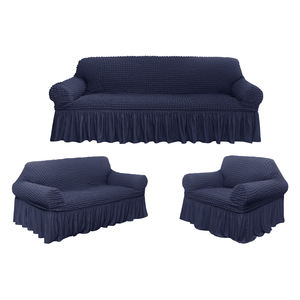 Toptan mobilya Slipcover elastik streç kabarcık kanepe kılıfı etek özel 3 organları ile kanepe kapakları - Product Image 2