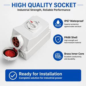 CHENF Produttore e Fornitore di Spine Elettriche Industriali 16A 32A 4P Impermeabili IP67 con Interblocco Meccanico, Installazione Standard DIN - Product Image 1