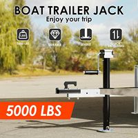 Cric de remorque à cadre de 5000 lbs avec ascenseur de 15 pouces réglable à 5 niveaux support de cric robuste pour bateau de remorque de RV