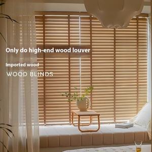 <span class=keywords><strong>Stores</strong></span> vénitiens modernes <span class=keywords><strong>japonais</strong></span> en bois massif pare-soleil occultant pour bureau salon ascenseur électrique horizontal facile intégré maison - Product Image 5