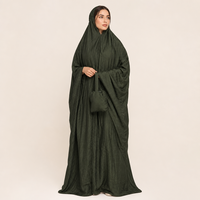 Ensemble de prière Mukena pour femmes, vêtements islamiques modestes avec capuche et fermeture éclair