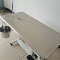 Equipo Veterinario EURVET, Mesa de Operaciones Eléctrica de Acero Inoxidable SUS304, Diseño Clásico en Forma de Z con Soporte para Vía Intravenosa