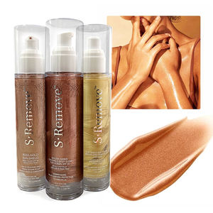 Protector Solar de Marca Blanca con FPS <span class=keywords><strong>50</strong></span>, Resistente al Sudor y al Agua, Protección UV, <span class=keywords><strong>Aceite</strong></span> Corporal con Brillo, <span class=keywords><strong>Aceite</strong></span> Brillante con Destellos Ámbar Dorado - Product Image 1