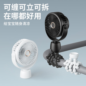 Ventilateur portable Octopus silencieux pour poussette, avec fonction anti-pincement pour enfants - Product Image 5