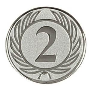 Placa de Plata de Segundo Grado D=25mm para Trofeos, Medallas y Placas - Product Image 1