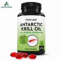 Capsules molles d'huile de krill antarctique OEM - Prix compétitif - Astaxanthine Halal - Soutien articulaire - Huile de poisson -3 EPA DHA - Gélules de krill