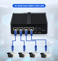 Bajo consumo de energía y PC sin ventilador rentable N100 Procesador de cuatro núcleos DDR4 2,5G 4 Puerto Ethernet Mini PC para firewall