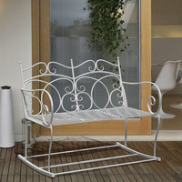 Chaise à bascule pliante en fer blanc moderne de haute qualité pour une utilisation en extérieur pour porche Camping banc de bureau meubles de patio