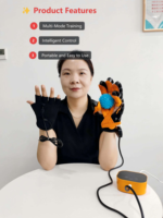 Gants de rééducation de la main avec unité de contrôle pour la récupération neurologique et les exercices quotidiens