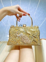 Bolsos de Noche de Lujo para Mujer 2026, Bolso de Mano Brillante con Cristales, Bolso de Fiesta con Cadena, Bolso Vintage con Pedrería para Mujer